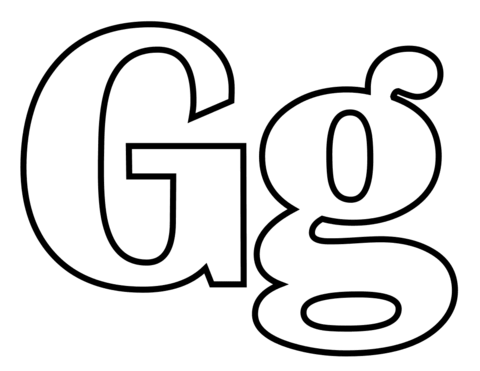 Classic Letter G Coloring Page